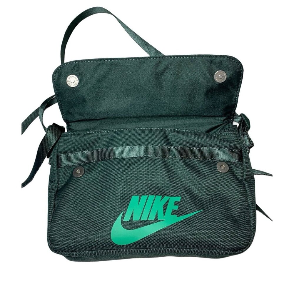 Nike Sportswear Futura Shoulder Bag Olive Green Adjustable Unisex CW9300-338 - Picture 1 of 9